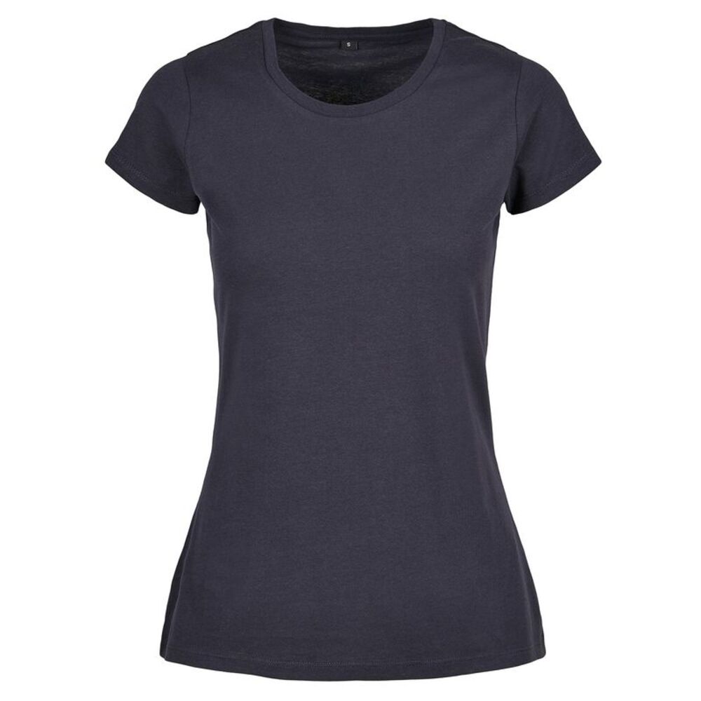 Build Your Brand Womens/Ladies Basic T-Shirt / Navy